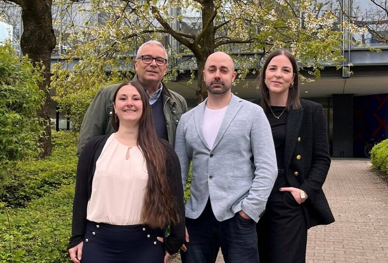 Projektgruppe CSS 2023 v.li.n.re.: v.l.: Julia Alrutz, Prof. Dr. Stephan Duschek, Sebastian Alrutz, Anna Vogel